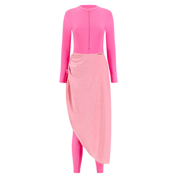 3-Piece Modest Swim Set Light Pink